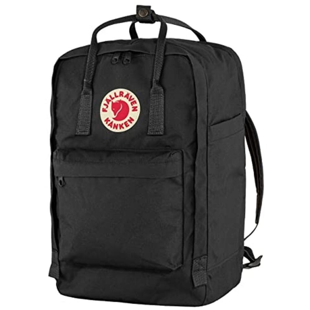 Fjallraven Kanken Laptop 17" Backpack Vinylon F Travel School Bag Black NWT - Picture 2 of 8